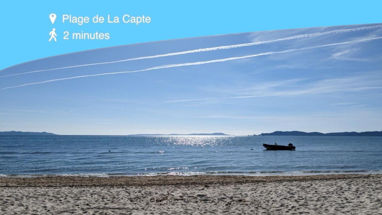 L'Instant Mer - Bord De Mer - Studio Avec Grand Jardin A La Capte Hyères Esterno foto